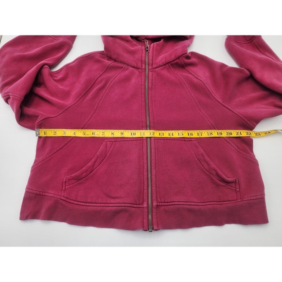 Vintage Cropped‎ Lululemon Hoodie Pink Oversized Y2K Athletic Full Zip M - Picture 7 of 14